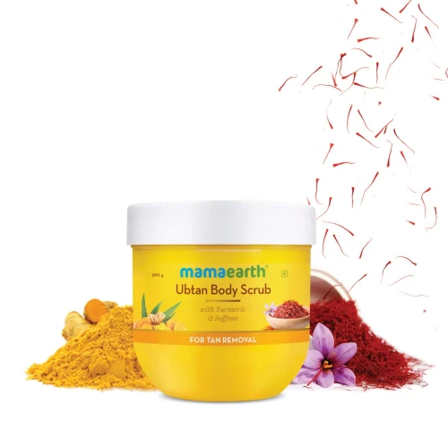 Mamaearth Ubtan Body Scrub with Turmeric & Saffron for Tan Removal 200gm