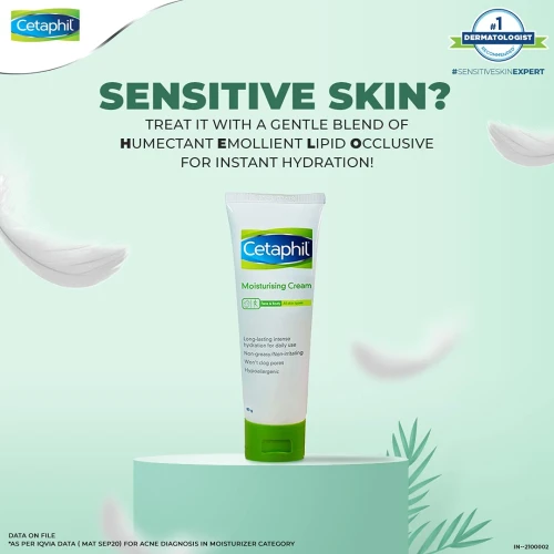Cetaphil Moisturising Cream for Face & Body , Dry to Normal, Sensitive skin - 80 gm