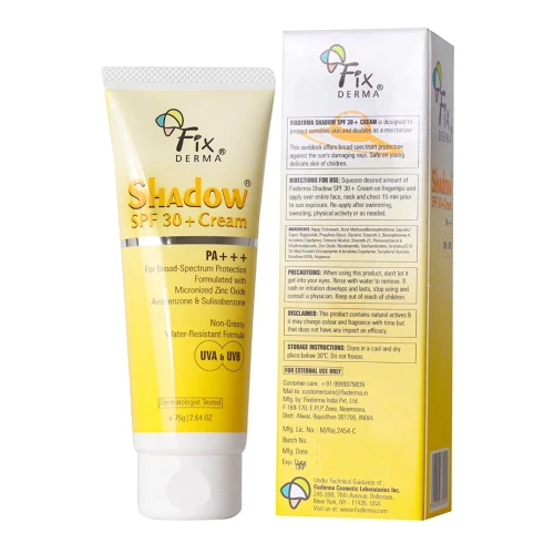 Fixderma Shadow Sunscreen SPF 30+ Cream - 75 Gm
