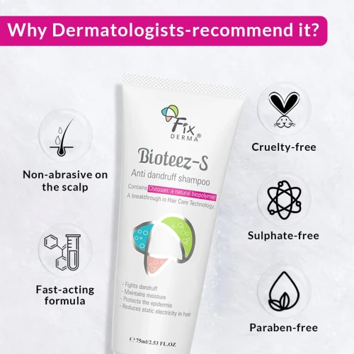 Fixderma Bioteez-S, Anti Dandruff Shampoo - 75ml