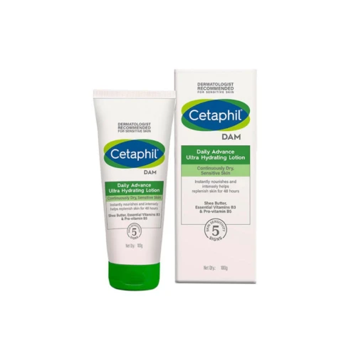 Cetaphil DAM Daily Advance Ultra Hydrating Lotion for Continuously Dry, Sensitive Skin, 100g