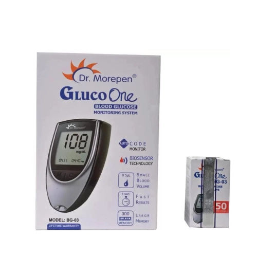 Dr. Morepen Glucometer Machine with 50 Test Strips