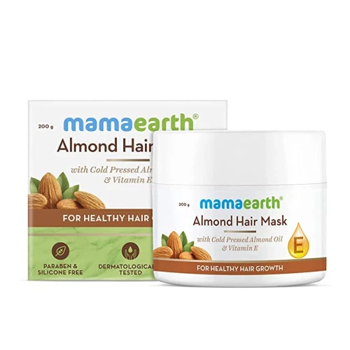 Mamaearth Almond Hair Mask, For Smoothening Hair, with Cold Pressed Almond Oil & Vitamin E, for Healthy Hair Growth- 200 g