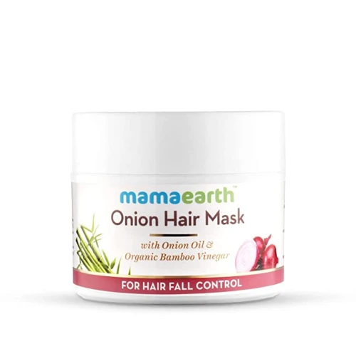 Mamaearth Onion Hair Mask, For Hair Fall Control, With Onion Oil & Organic Bamboo Vinegar, 200ml