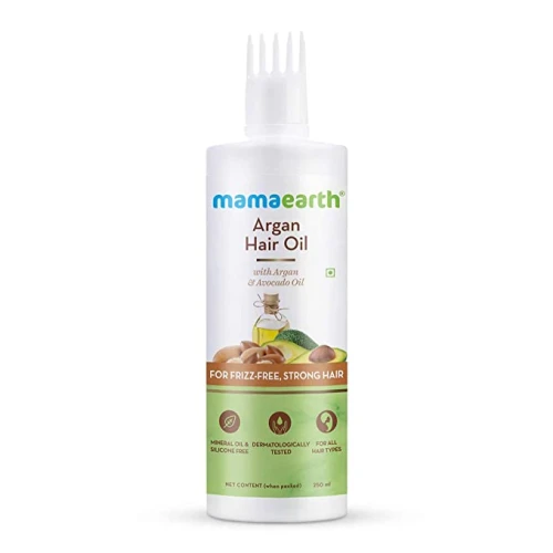 Mamaearth Argan Hair Oil With Argan Oil & Avocado Oil For Frizz-Free & Stronger Hair, 250ml