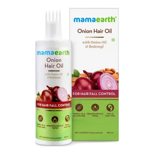 Mamaearth Onion Hair Oil for Hair Regrowth & Hair Fall Control with Redensyl 250ml