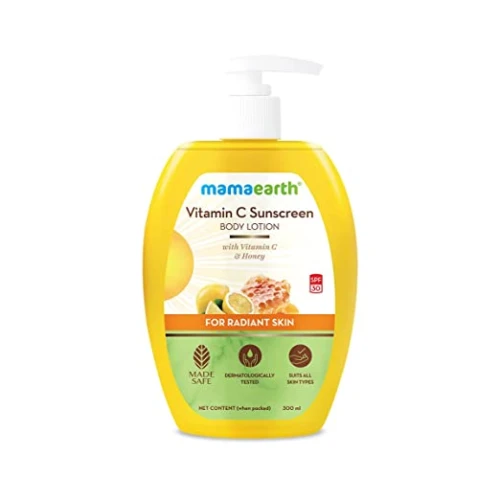 Mamaearth Vitamin C Sunscreen Body Lotion SPF 30 with Vitamin C & Honey for Radiant Skin -300 ml