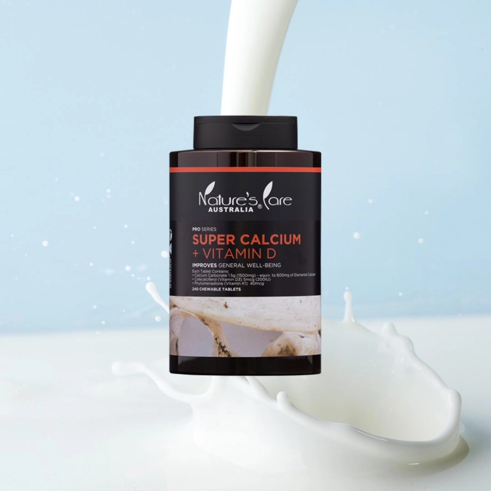 Natures Care Super Calcium + Vitamin D - 240 Chewable TAB