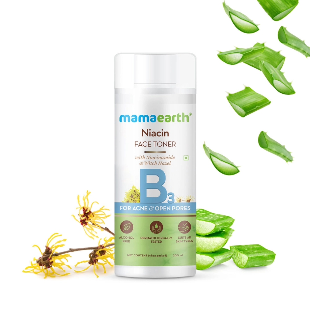 Mamaearth Niacin Toner For Face, with Niacinamide & Witch Hazel for Acne and Open Pores - 200 ml
