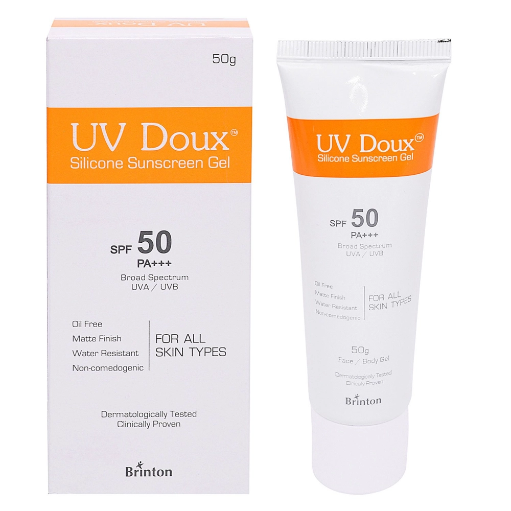UV Doux Silicone Sunscreen Gel, SPF 50, PA+++, Brinton, 50gm