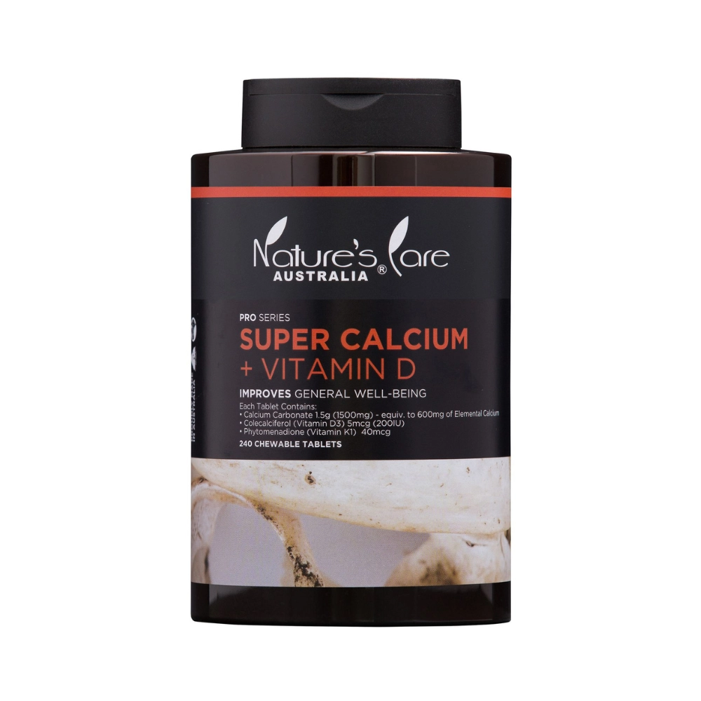 Natures Care Super Calcium + Vitamin D - 240 Chewable TAB