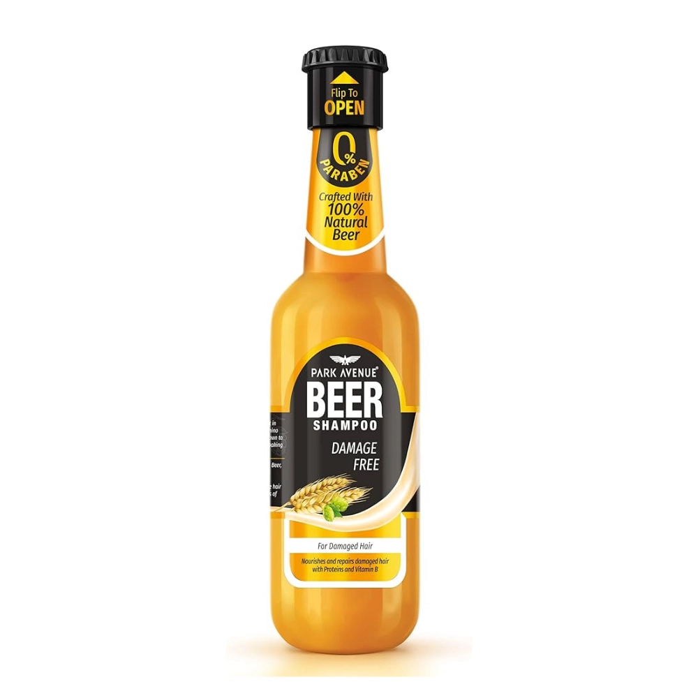 Park Avenue Beer shampoo For Damaged hair (180ml) | Paraben Free | For Damage Fee Hair| Crafted with Natural Beer