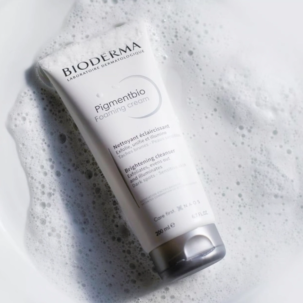 Bioderma Pigmentbio Foaming Cream Exfoliating Cleanser 200 ml For Dark Spots , Sensitive Skin 200ml