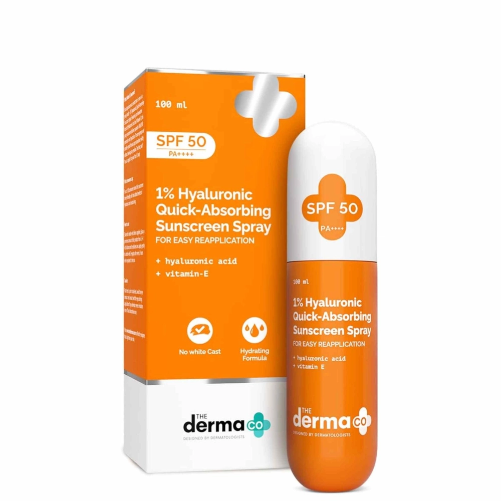 The Derma Co. 1% Hyaluronic Quick-Absorbing Sunscreen Spray 100ml
