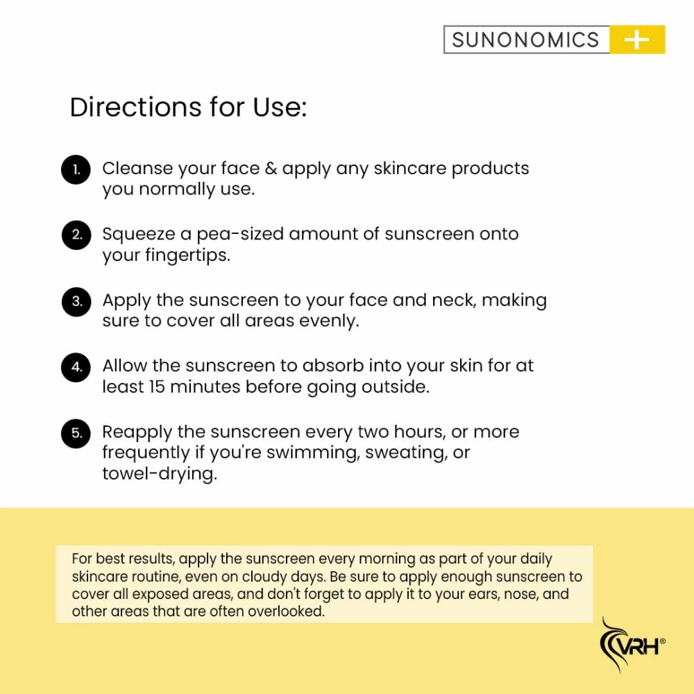 VRH Sunonomics Sunscreen Silicone Gel SPF 50 50ml