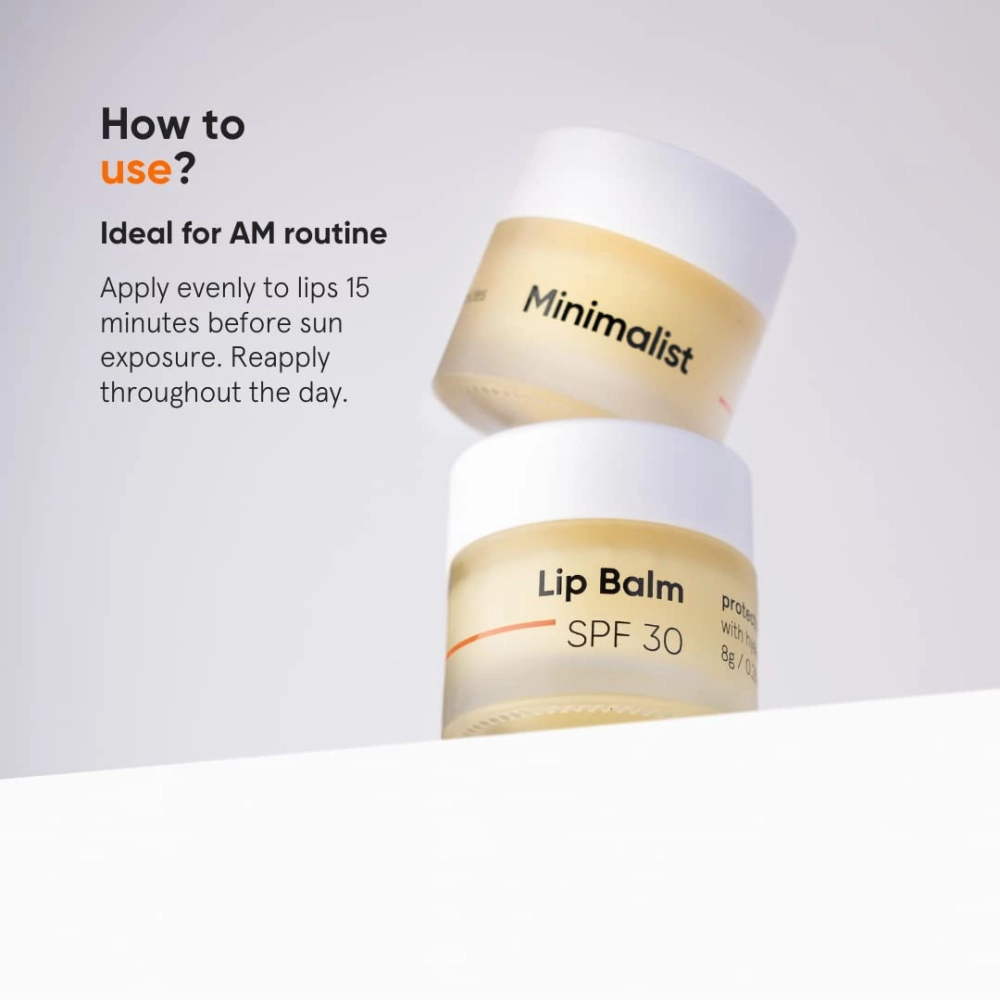 Minimalist Spf 30 Lip Balm With Ceramides & Hyaluronic Acid 8gm