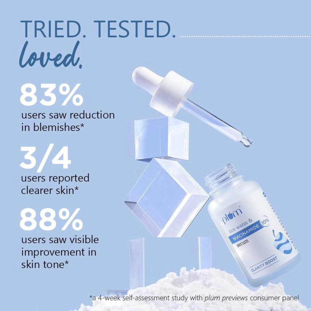 Plum Rice Water & 10% Niacinamide Serum 30ml