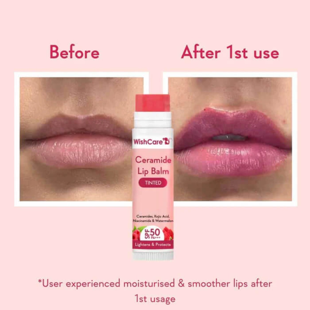 WishCare Ceramide Lip Balm with SPF 50 PA+++ (Tinted) 5gm