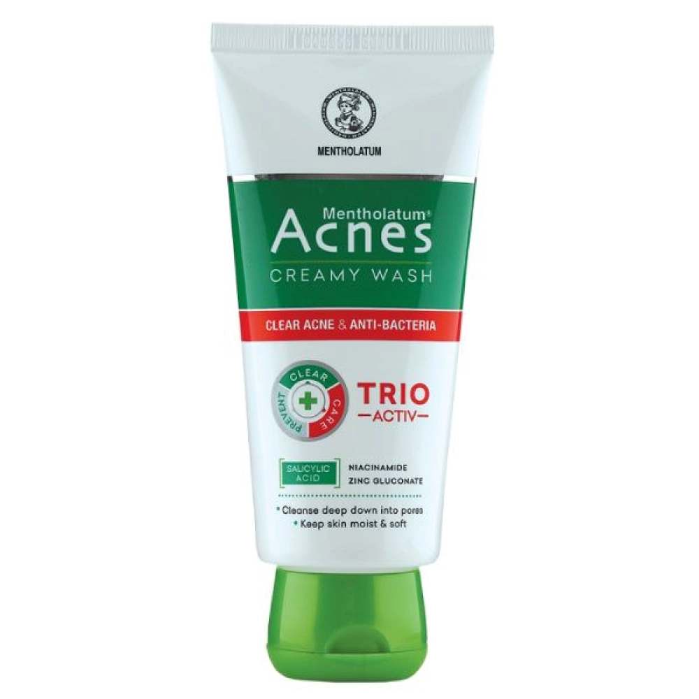 Acnes Trio Activ Creamy Wash, Clear Acne and Anti Bacteria 150gm