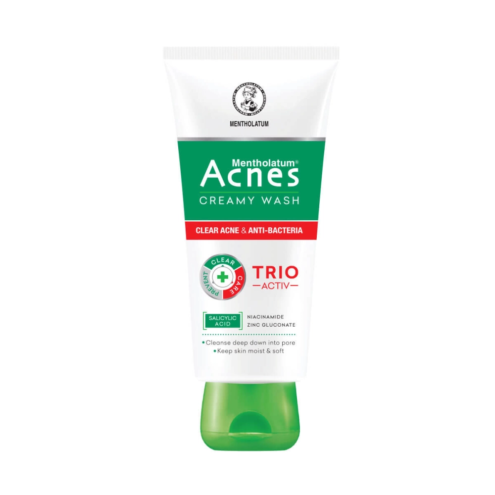 Acnes Trio Activ Creamy Wash, Clear Acne and Anti Bacteria 50gm