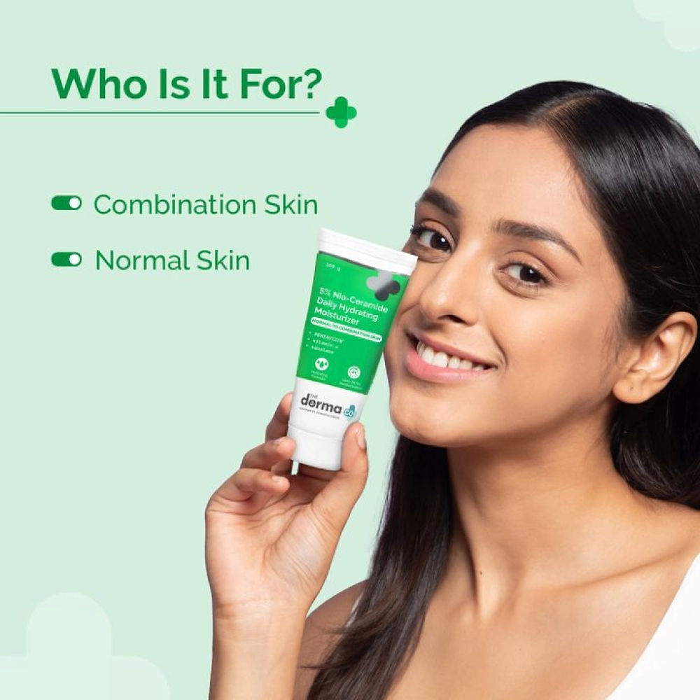 The Derma Co 5% Nia-Ceramide Daily Hydrating Moisturizer with 5% Niacinamide & 2% Ceramide - 100g