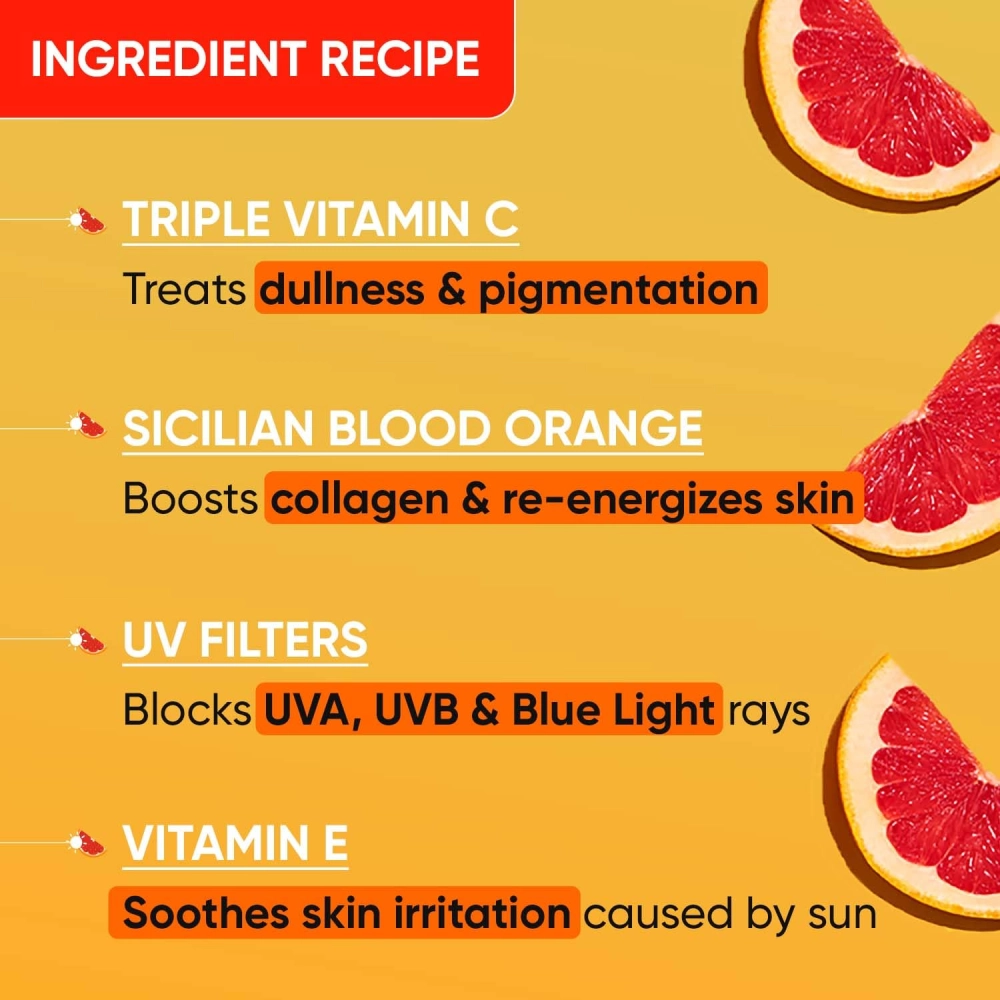 Dot & Key Vitamin C + E Super Bright Sunscreen Spf 50 |Water-Light,UVA/UVB & Blue Light Protection|For Even Toned & Glowing Skin|With Liquid Spf 50+++| No White Cast| For All Skin Types| 50G