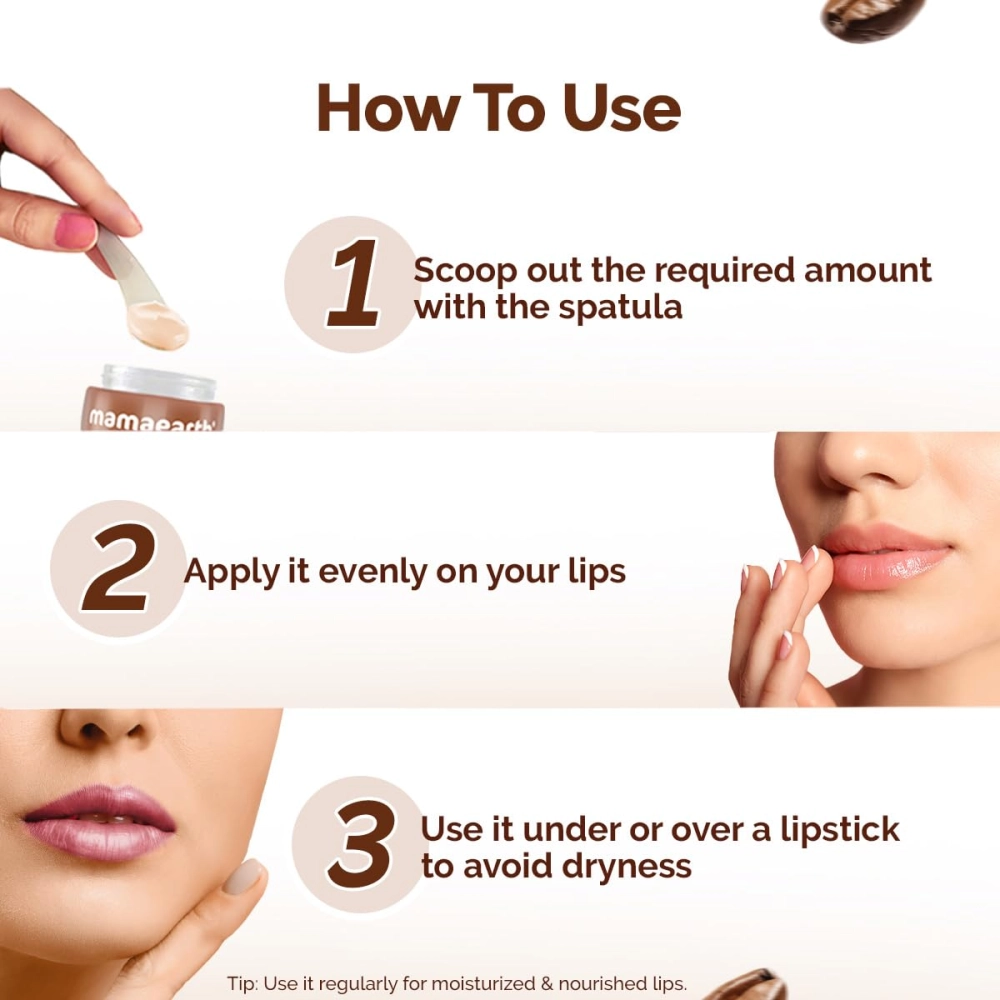 Mamaearth Cocoa Moisture Therapy Lip Balm with Cocoa Butter & Coffee for Dry & Chapped Lips - 15 g