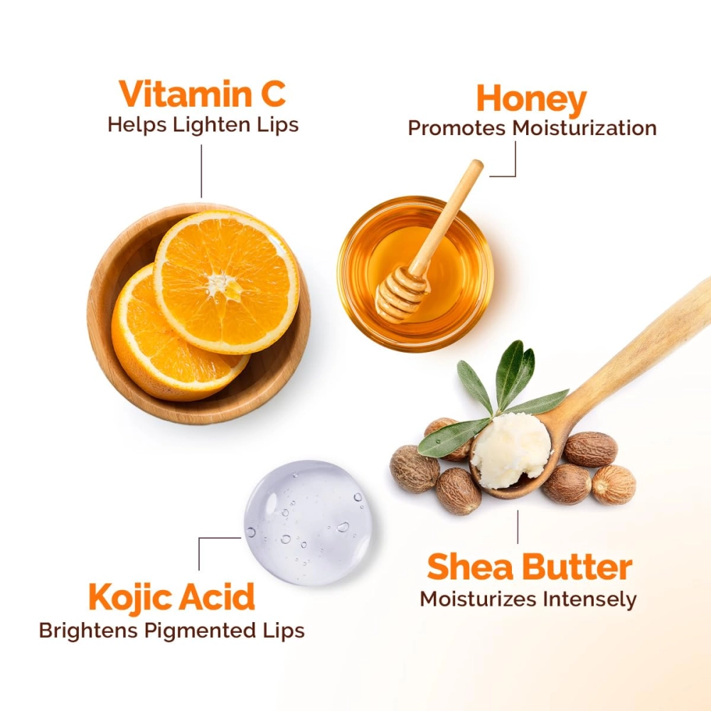 Mamaearth Vitamin C Moisture Therapy Lip Balm SPF 50 with Vitamin C & Honey for Lip Lightening - 15 g