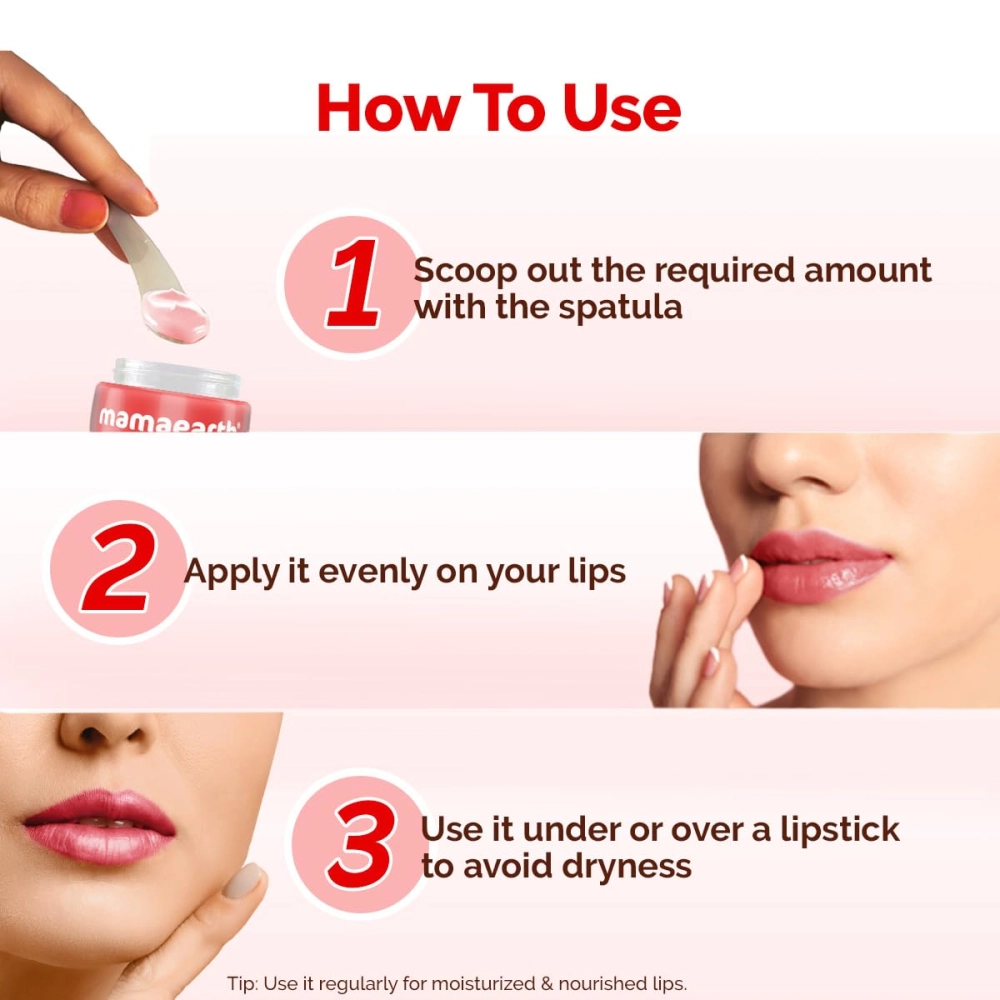 Mamaearth Cherry Moisture Therapy Lip Balm with Cherry & Vitamin E for Dry & Chapped Lips - 15 g