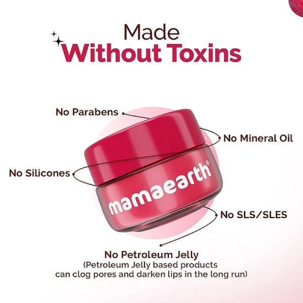 Mamaearth Beetroot Moisture Therapy Lip Balm with Beetroot & Hyaluronic Acid for Dry & Chapped Lips - 15 g