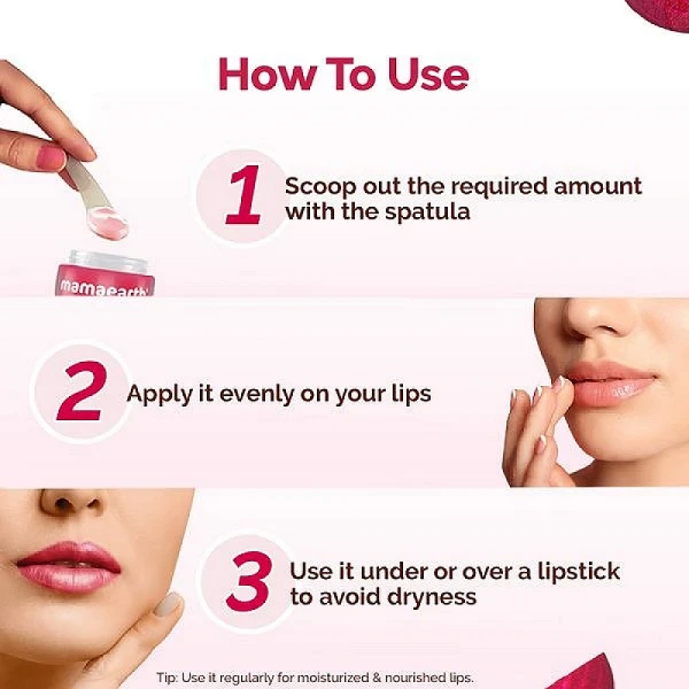 Mamaearth Beetroot Moisture Therapy Lip Balm with Beetroot & Hyaluronic Acid for Dry & Chapped Lips - 15 g