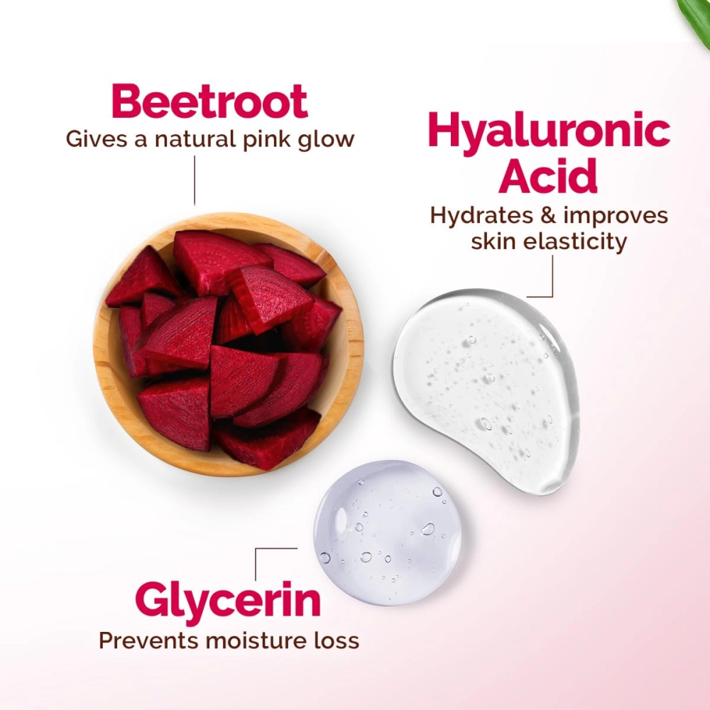 Mamaearth Beetroot Hydraful Light Moisturizing Cream with Beetroot & Hyaluronic Acid for Pink Glow - 200g
