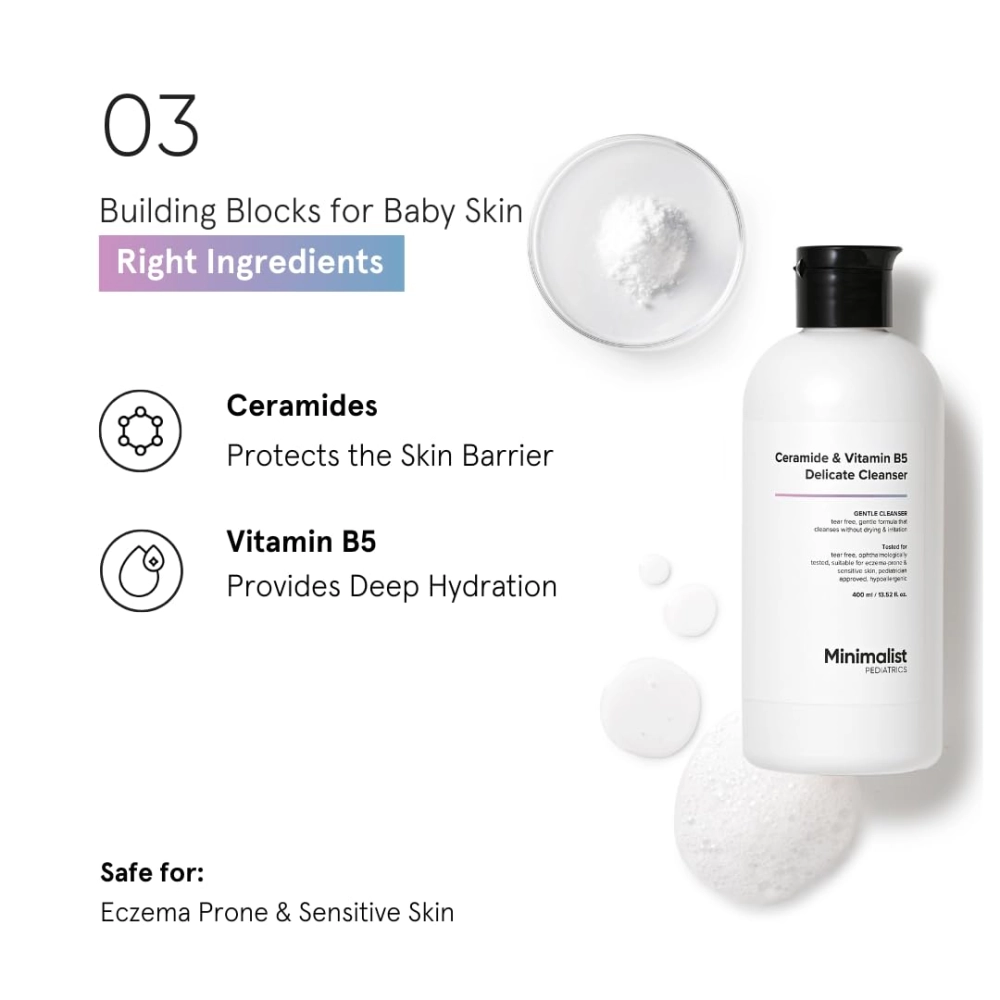 Minimalist Pediatrics Ceramide & Vitamin B5 Delicate Cleanser - 400ml