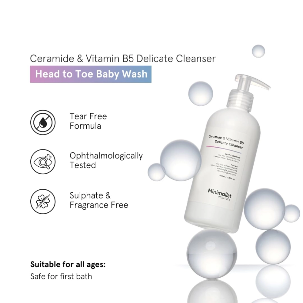 Minimalist Pediatrics Ceramide & Vitamin B5 Delicate Cleanser - 400ml