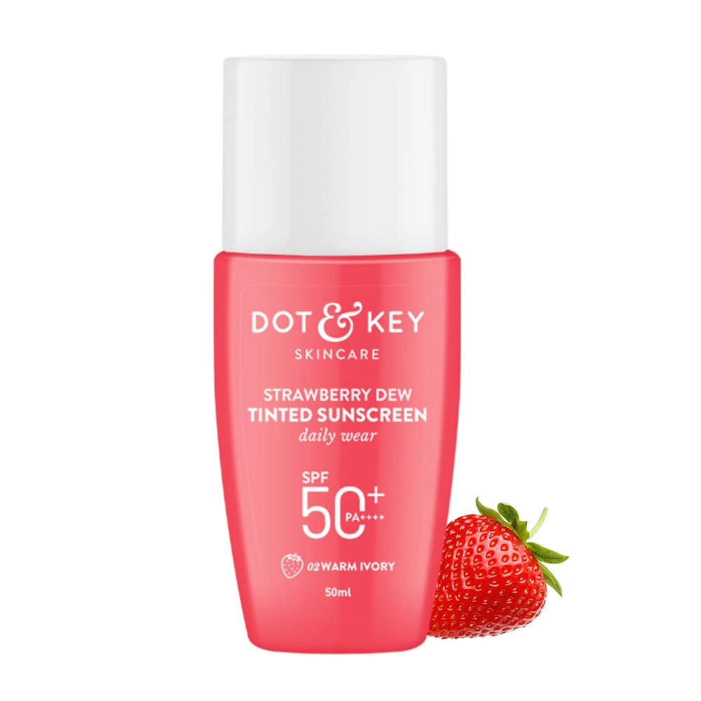 Dot & Key Strawberry Dew Tinted Sunscreen (Warm Ivory Shade) SPF 50+ PA++++ 50ml