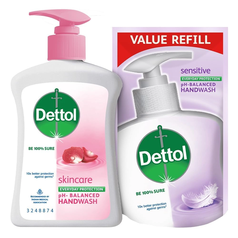 Dettol Liquid Handwash (Skincare) - 200 ml with Free 175ml Refill