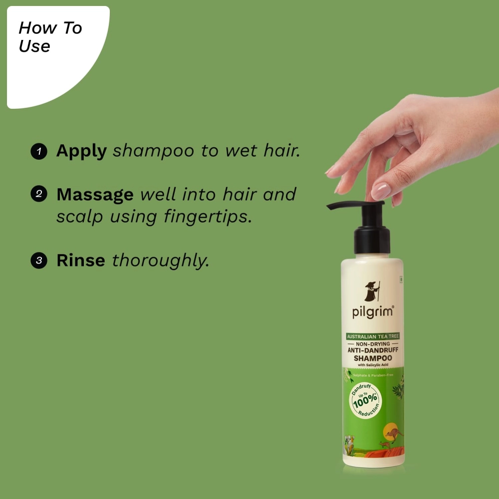Pilgrim Australian Tea Tree Non-Drying Anti-Dandruff Shampoo 200ml