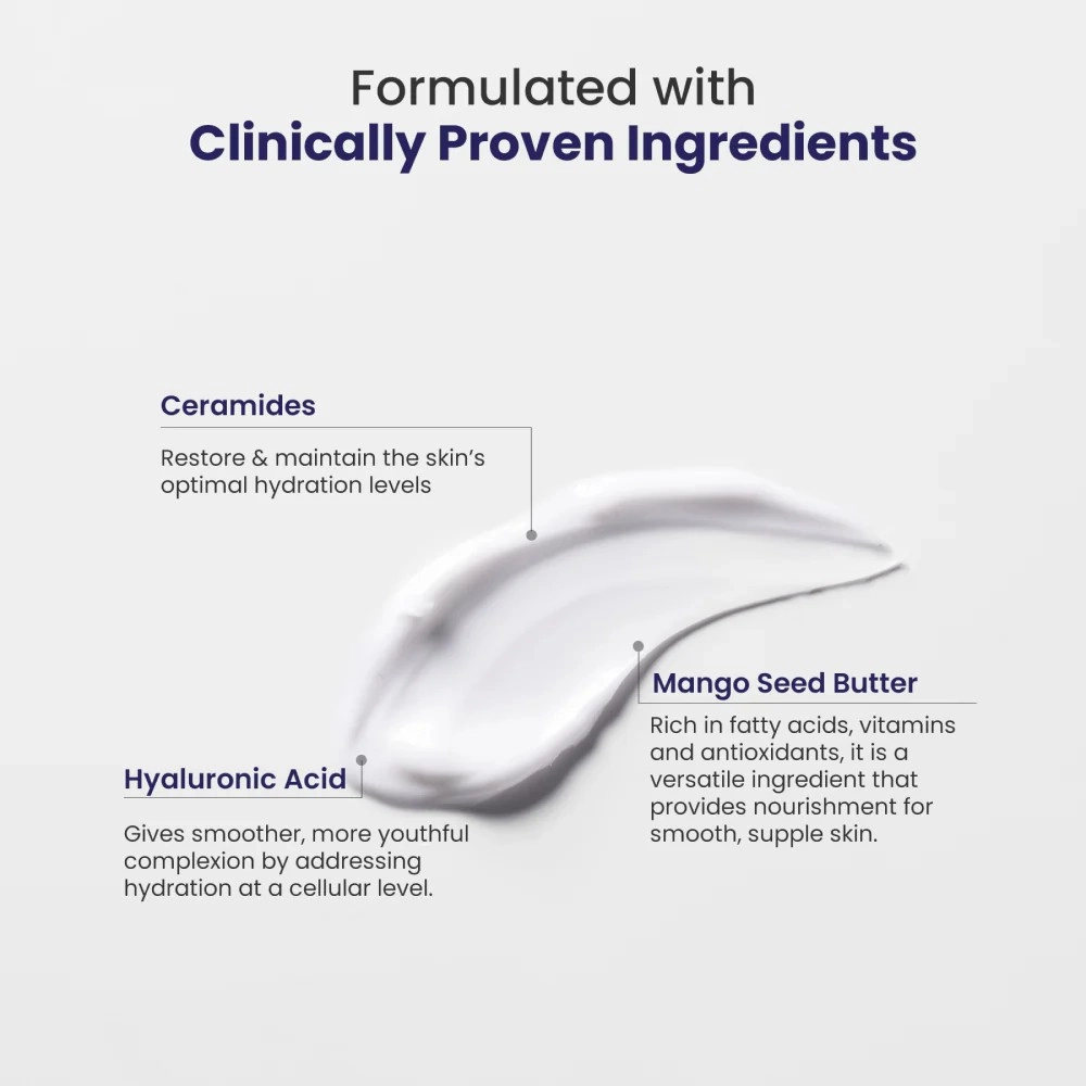 Reequil Ceramide & Hyaluronic Acid Moisturiser For Normal To Dry Skin 100gm