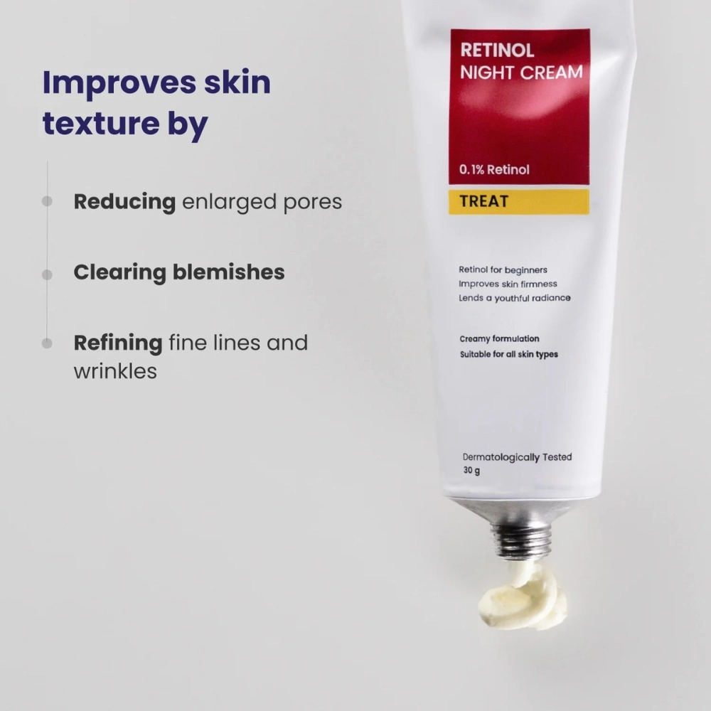Reequil 0.1% Retinol Night Cream For Wrinkles & Skin Tightening 30gm