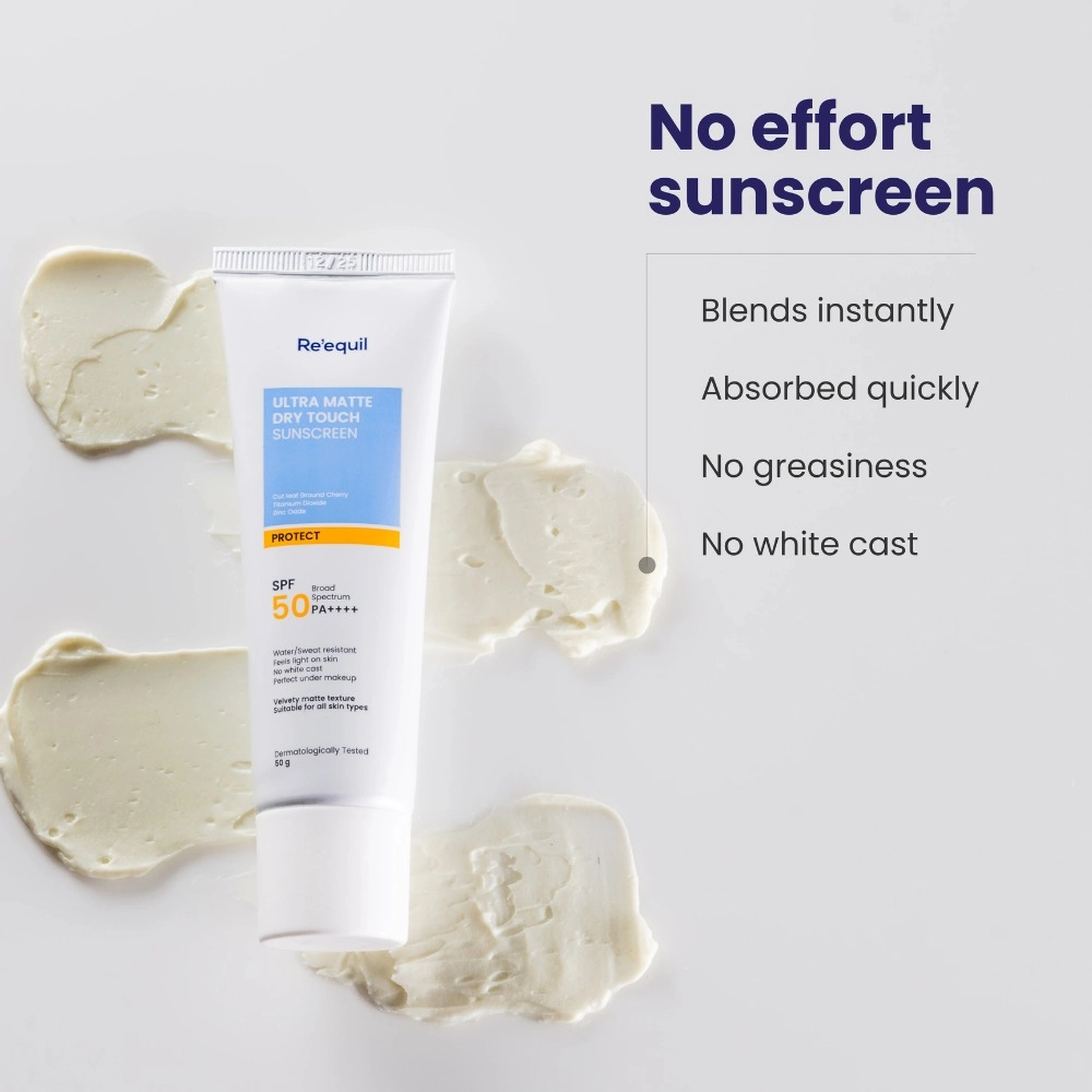 Reequil Ultra Matte Dry Touch Sunscreen Gel SPF 50 PA++++ 50gm