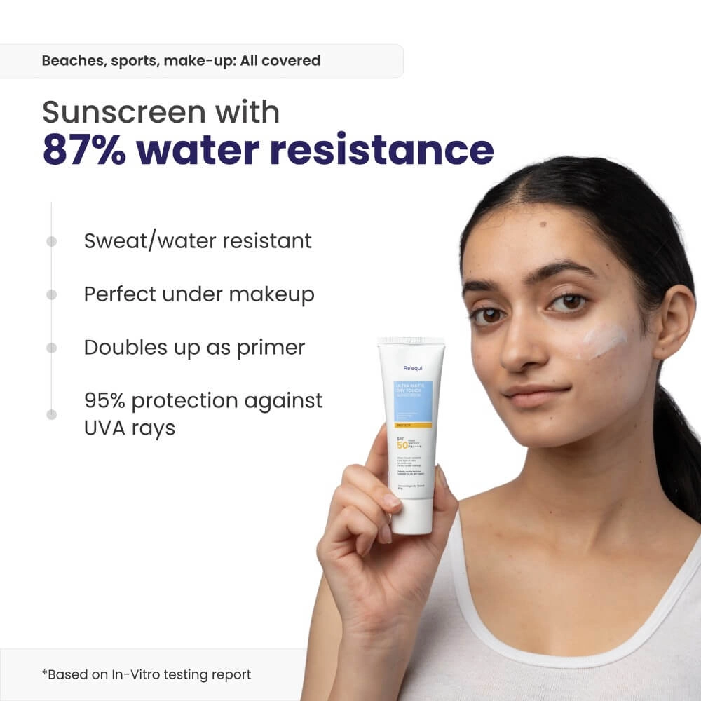 Reequil Ultra Matte Dry Touch Sunscreen Gel SPF 50 PA++++ 50gm