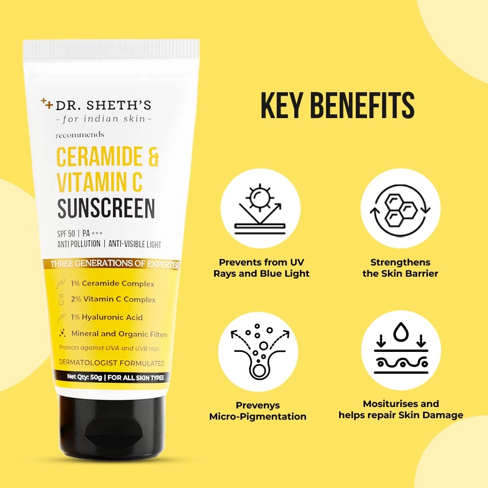 Dr Sheths Ceramide & Vitamin C Sunscreen - 50gm