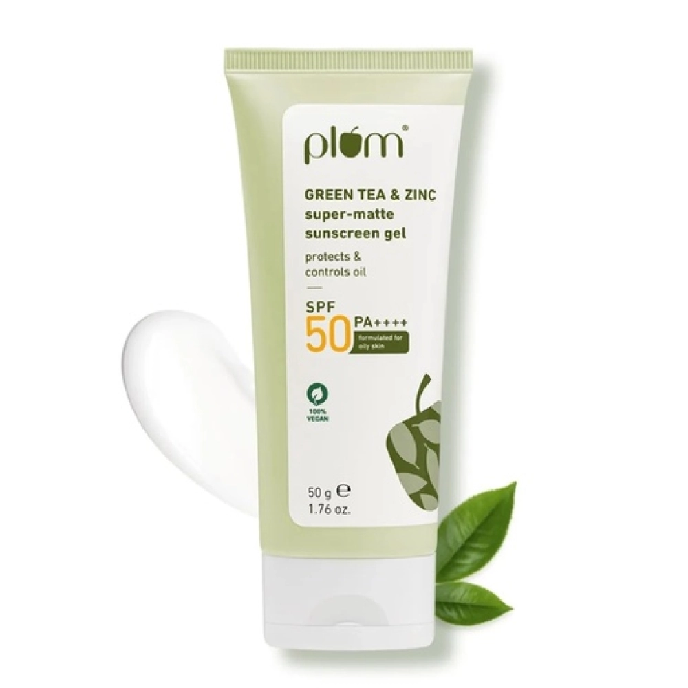 Plum Green Tea & Zinc Super-matte SPF 50 PA+++ Sunscreen Gel for Oily Skin 50g