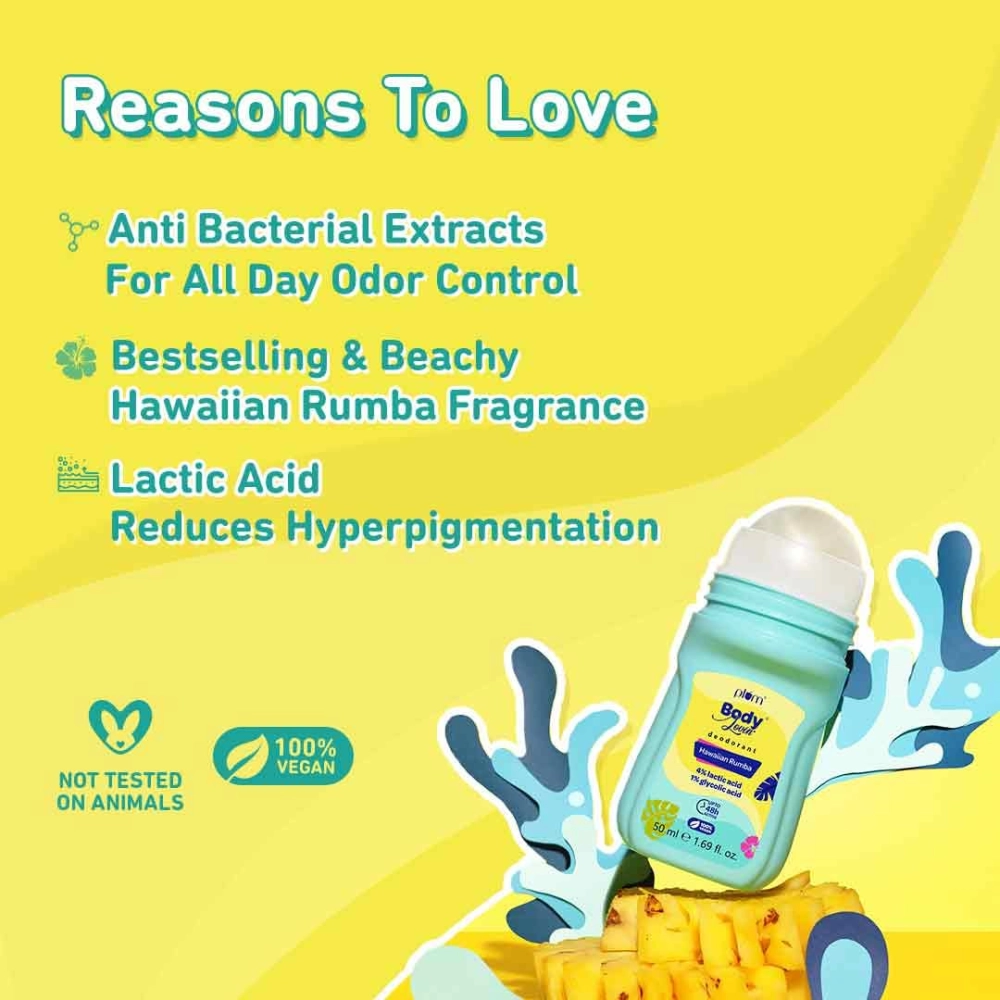 Plum BodyLovin Hawaiian Rumba Deodorant Roll On 50ml