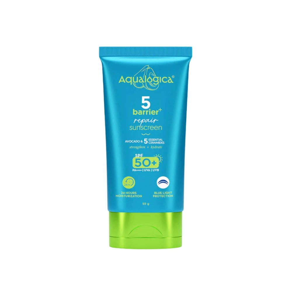 Aqualogica 5 Barrier + Repair Sunscreen SPF 50+ PA++++ UVA UVB 50gm