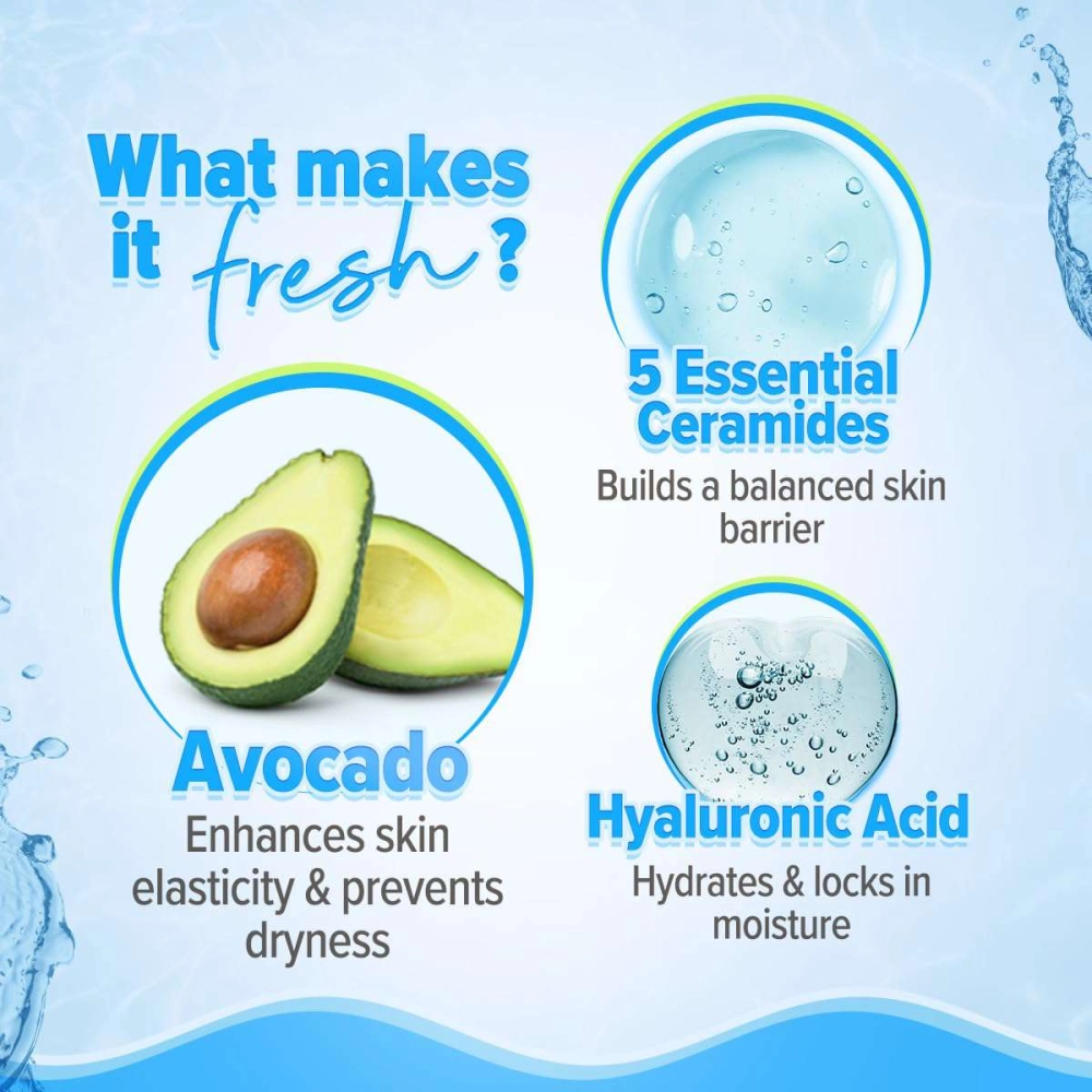 Aqualogica 5 Barrier+ Repair Gentle Face Cleanser with Avocado & 5 Essential Ceramides 100ml