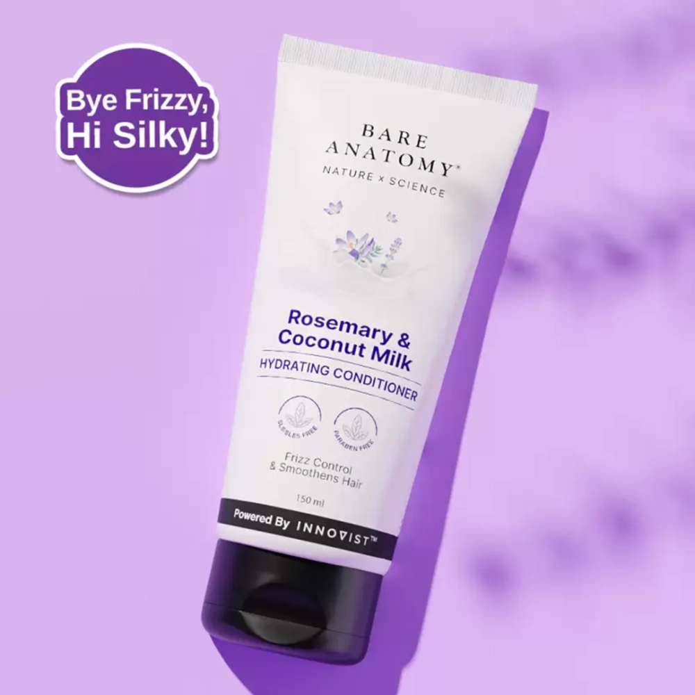 Bare Anatomy Hydrating Conditioner with Rosemary & Coconut Milk for Smooth & Silky Hair 150gm