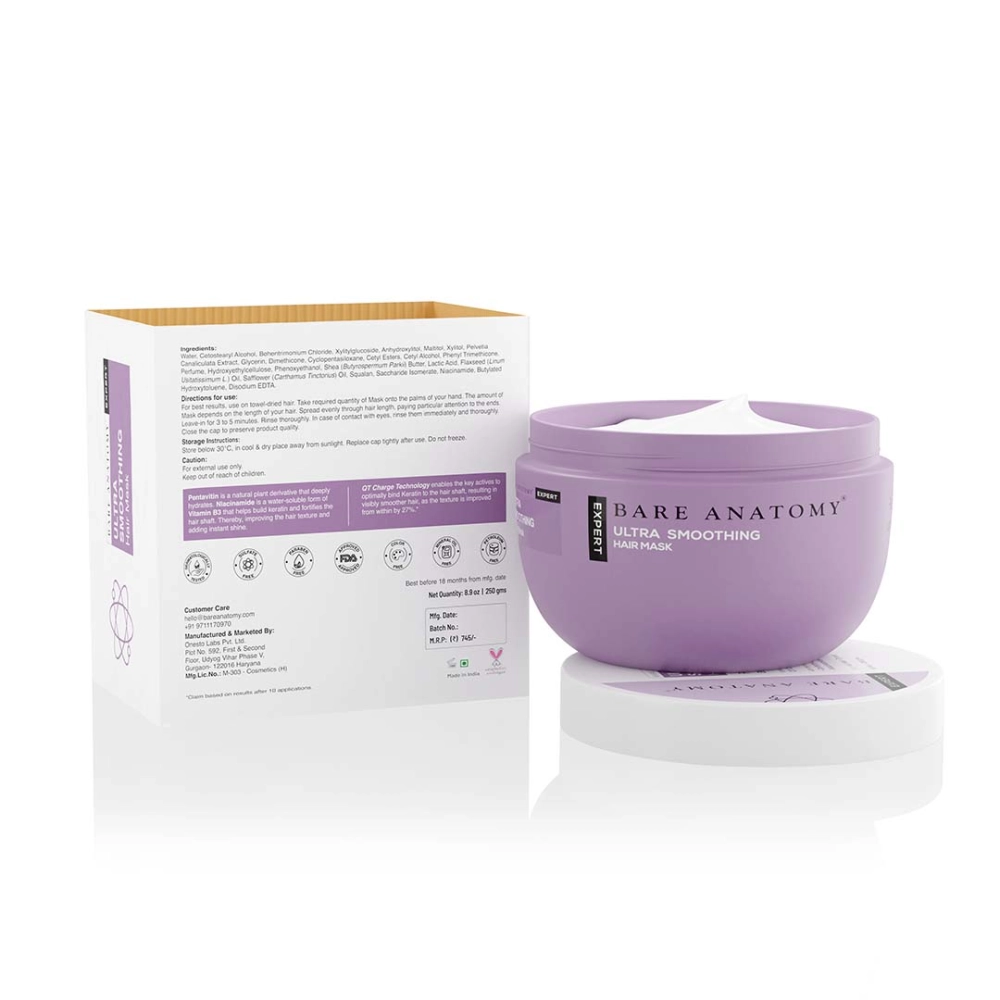 Bare Anatomy Ultra Smoothing Hair Mask 250gm