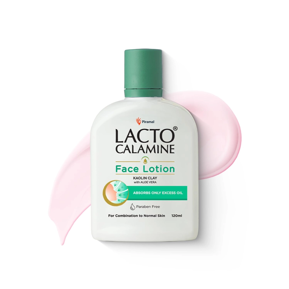 Lacto Calamine Face Lotion For Face - Combination To Normal Skin with Kaolin Clay & Aloe Vera - 120ml
