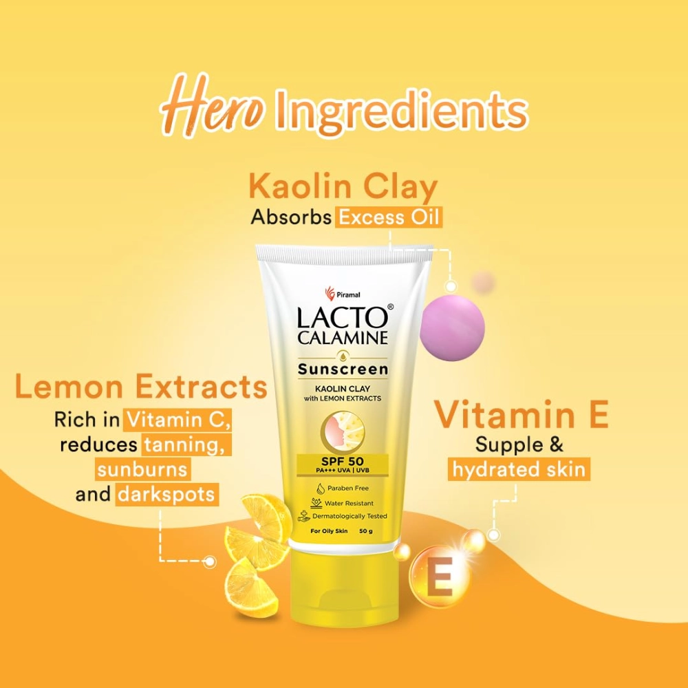 Lacto Calamine Sunscreen SPF 50 For Oily Skin - 50g